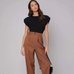 Cute black sweater with shoulder pads